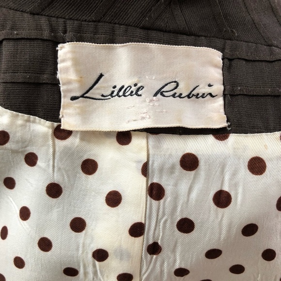 50’s Lillie Rubin Brown Pleats Shirt - Picture 6 of 9